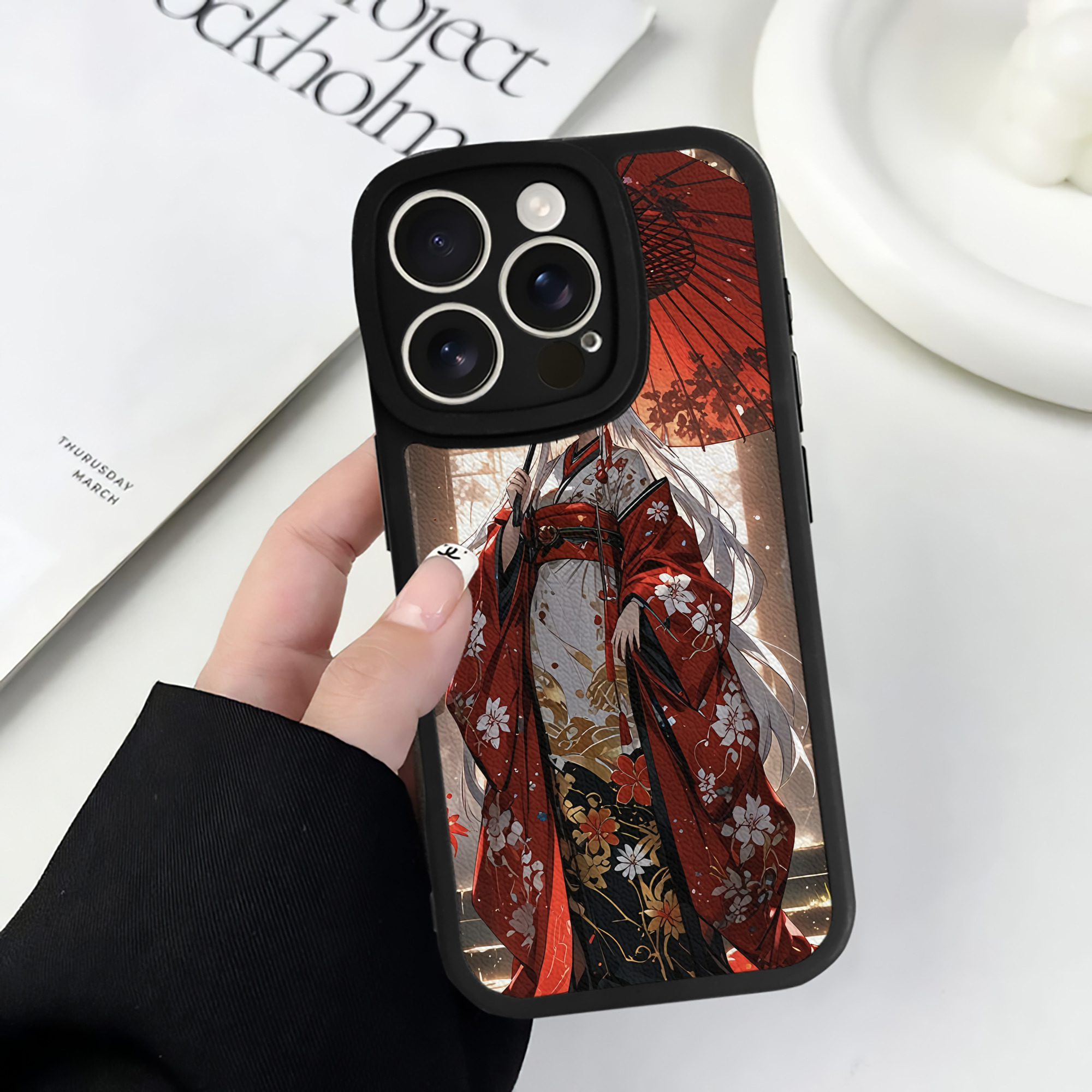 （画像用） 刀剣乱舞 Touken Ranbu 【iPhone 16シリーズ対応】シリコンスマホケース（レザー調） 材質：シリコン